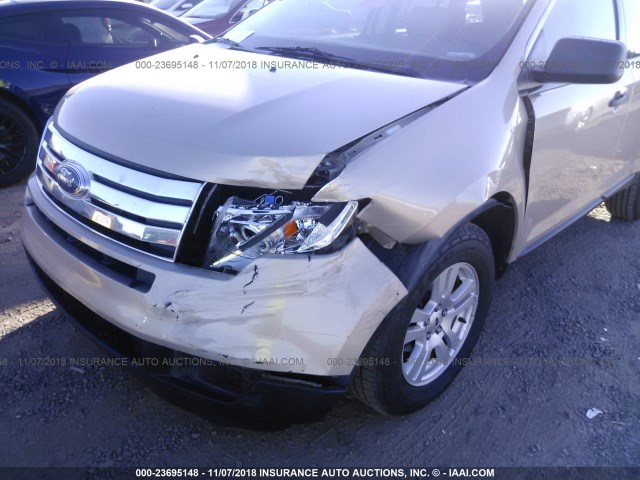 2FMDK36C97BB00620 - 2007 FORD EDGE SE GOLD photo 6