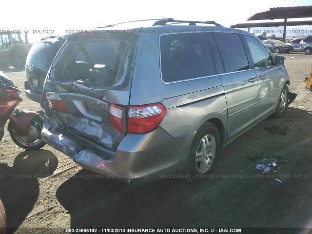 5FNRL38736B050290 - 2006 HONDA ODYSSEY EXL GRAY photo 4