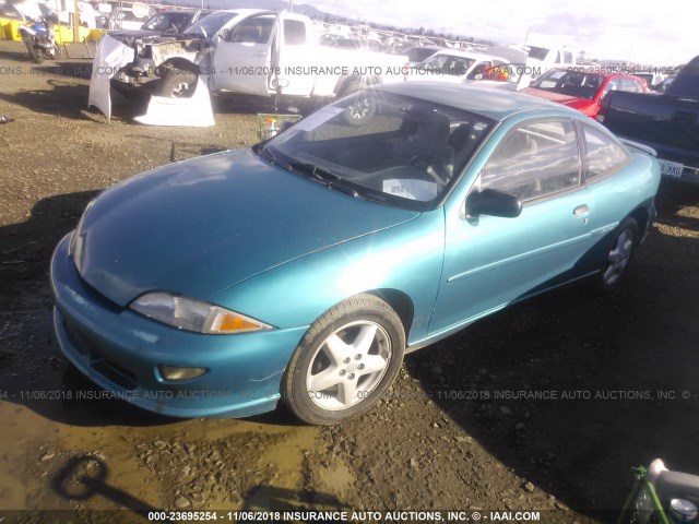 1G1JF12D2S7189892 - 1995 CHEVROLET CAVALIER Z24 TURQUOISE photo 2