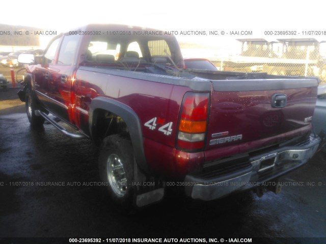 1GTHK23224F221897 - 2004 GMC SIERRA K2500 HEAVY DUTY BURGUNDY photo 3