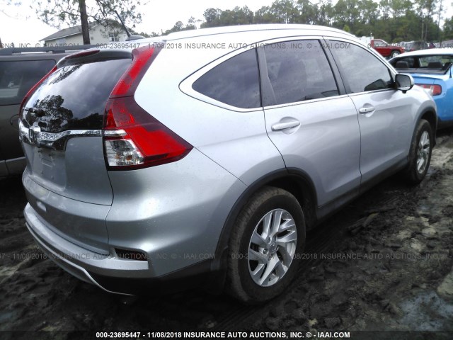 2HKRM3H71GH543465 - 2016 HONDA CR-V EXL SILVER photo 4