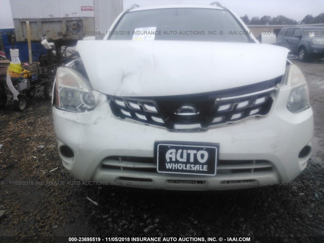 JN8AS5MT2CW280557 - 2012 NISSAN ROGUE S/SV WHITE photo 6