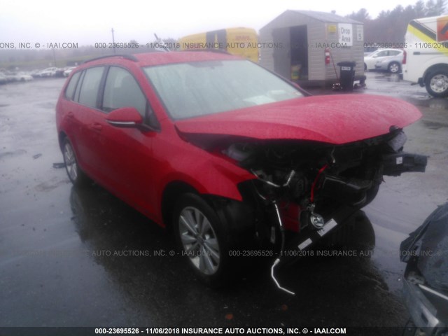 3VW017AU5HM539730 - 2017 VOLKSWAGEN GOLF SPORTWAGEN S RED photo 1