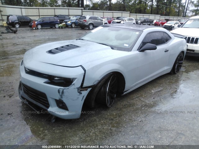 2G1FT1EW4E9251923 - 2014 CHEVROLET CAMARO 2SS GRAY photo 2