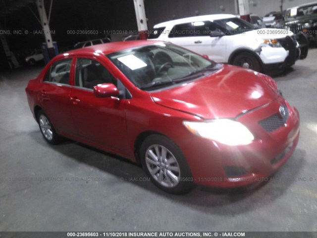 1NXBU40E19Z041979 - 2009 TOYOTA COROLLA S/LE/XLE RED photo 1