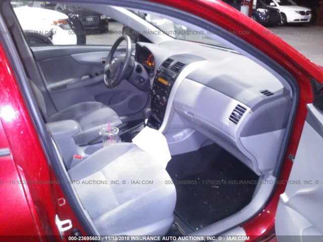 1NXBU40E19Z041979 - 2009 TOYOTA COROLLA S/LE/XLE RED photo 5