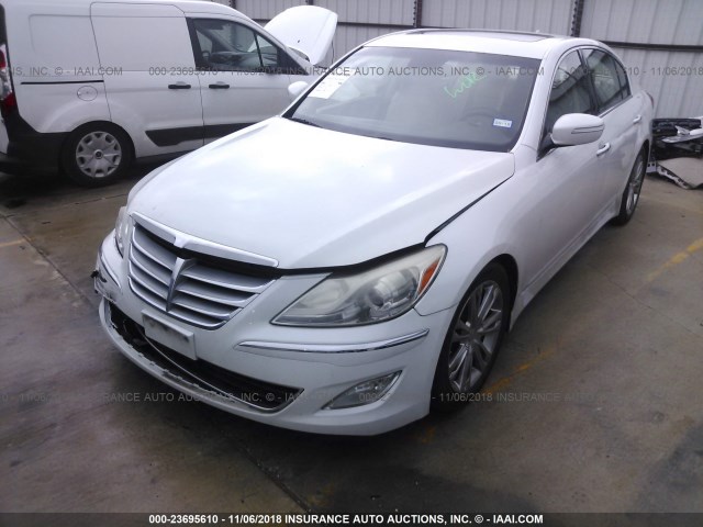 KMHGC4DD0CU197139 - 2012 HYUNDAI GENESIS 3.8L WHITE photo 2