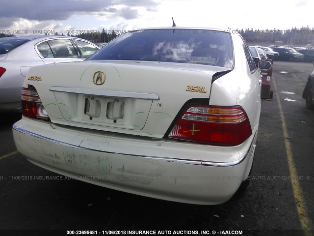 JH4KA96602C012526 - 2002 ACURA 3.5RL WHITE photo 6