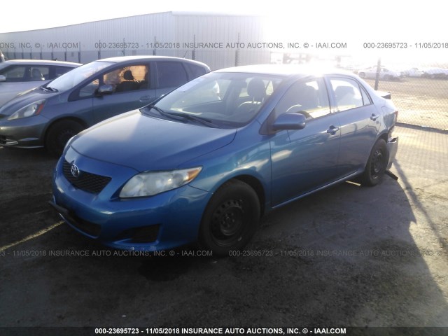 1NXBU4EE1AZ336111 - 2010 TOYOTA COROLLA S/LE/XLE BLUE photo 2