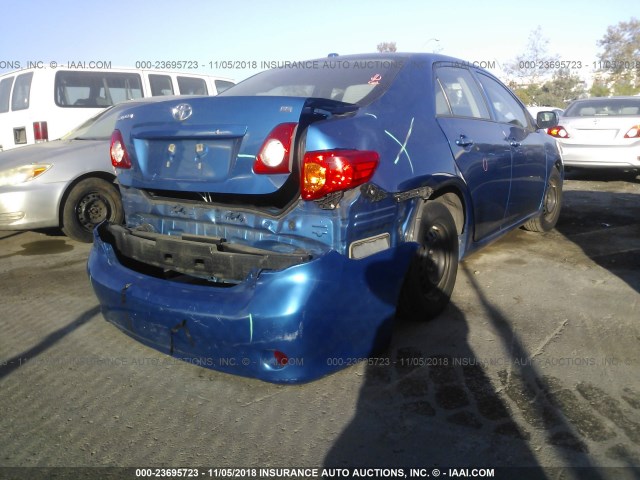 1NXBU4EE1AZ336111 - 2010 TOYOTA COROLLA S/LE/XLE BLUE photo 4