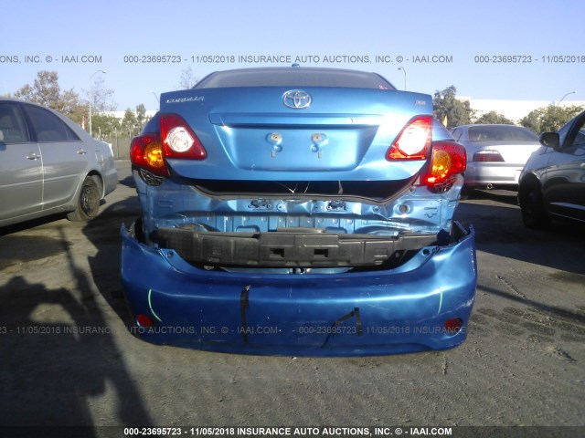 1NXBU4EE1AZ336111 - 2010 TOYOTA COROLLA S/LE/XLE BLUE photo 6