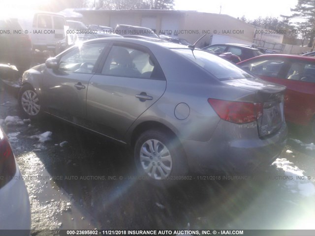 KNAFU4A23A5191727 - 2010 KIA FORTE EX GRAY photo 3