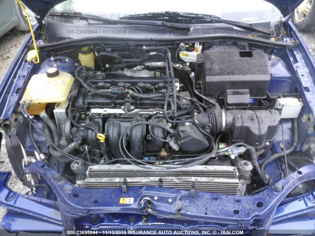 1FAFP34N55W199943 - 2005 FORD FOCUS ZX4 BLUE photo 10