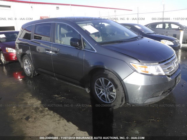 5FNRL5H67DB003361 - 2013 HONDA ODYSSEY EXL GRAY photo 1