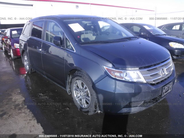 5FNRL5H67DB003361 - 2013 HONDA ODYSSEY EXL GRAY photo 6