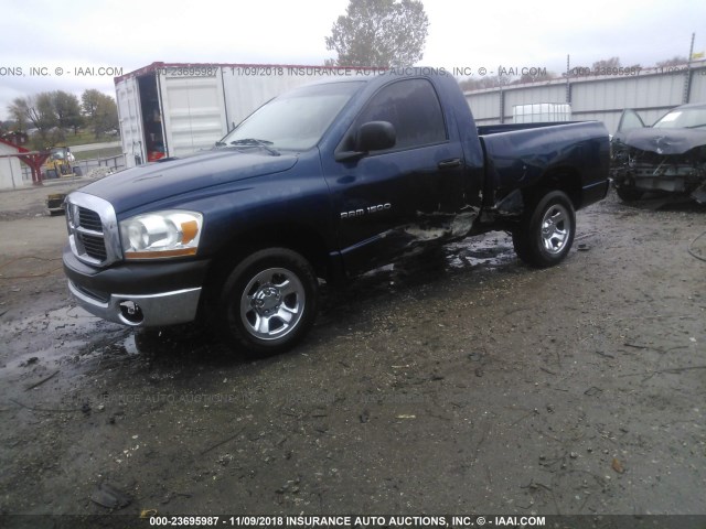 1D7HA16K56J192605 - 2006 DODGE RAM 1500 ST BLUE photo 2