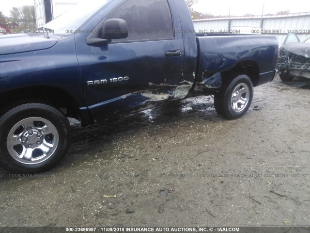 1D7HA16K56J192605 - 2006 DODGE RAM 1500 ST BLUE photo 6