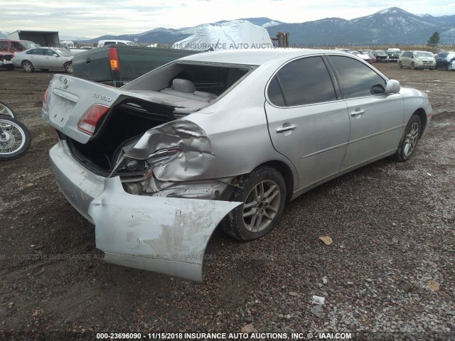 JTHBA30G455092002 - 2005 LEXUS ES 330 GRAY photo 4