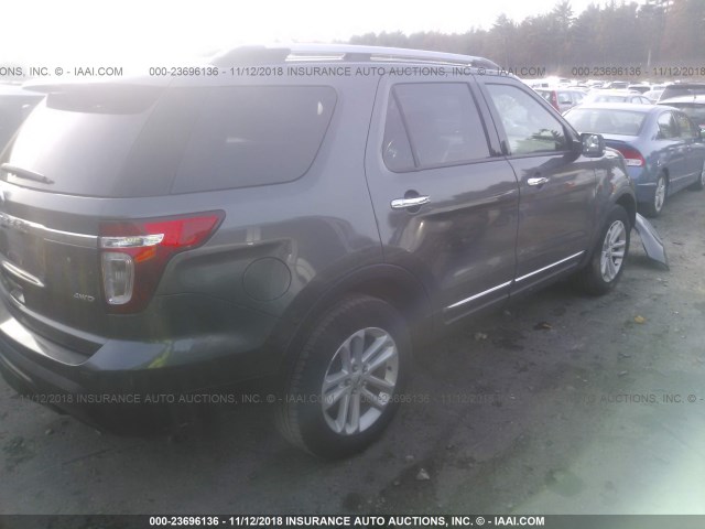 1FM5K8D82FGA11463 - 2015 FORD EXPLORER XLT GRAY photo 4