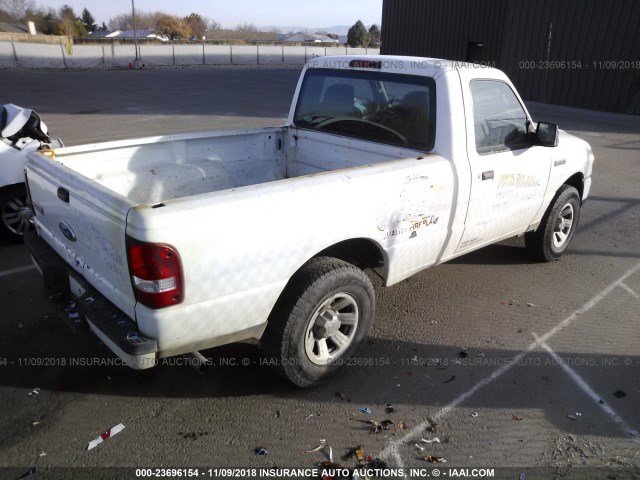 1FTYR10D18PB01990 - 2008 FORD RANGER WHITE photo 4