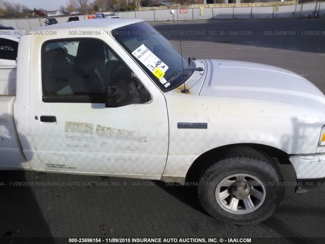 1FTYR10D18PB01990 - 2008 FORD RANGER WHITE photo 6