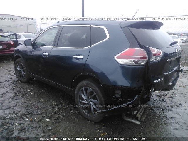 5N1AT2MT0GC743144 - 2016 NISSAN ROGUE S/SL/SV BLUE photo 3