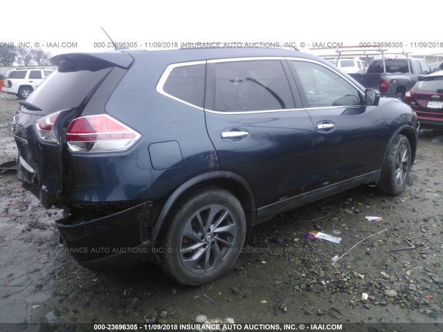 5N1AT2MT0GC743144 - 2016 NISSAN ROGUE S/SL/SV BLUE photo 4