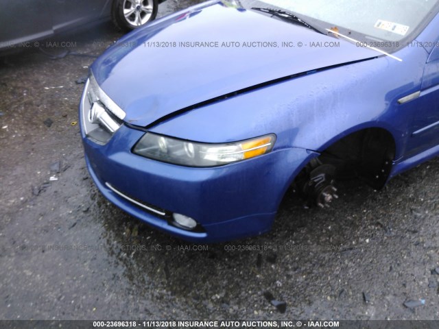 19UUA765X8A028793 - 2008 ACURA TL TYPE S BLUE photo 6