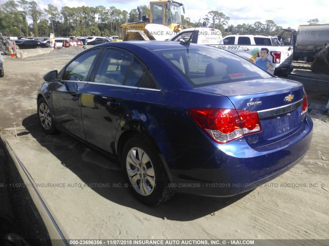 1G1PC5SH4C7315149 - 2012 CHEVROLET CRUZE LS BLUE photo 3