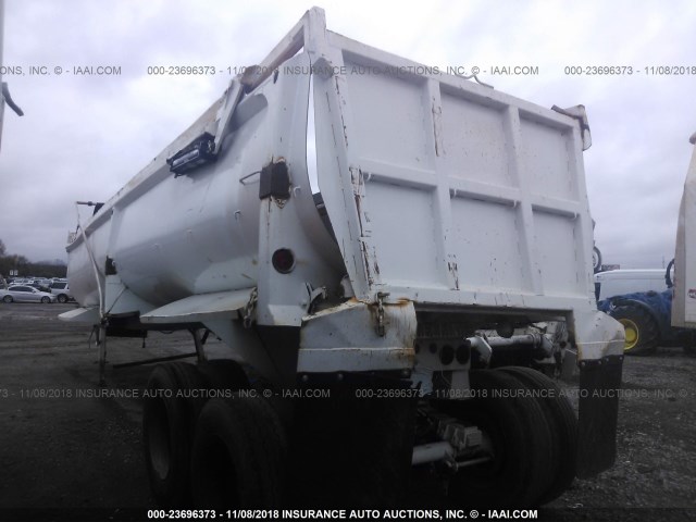 1RESC7203SC951281 - 1995 RELIANCE TRAILER MFG DUMP  WHITE photo 3