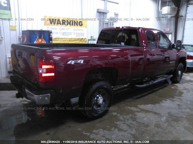 1GCHK39K78E180210 - 2008 CHEVROLET SILVERADO K3500 MAROON photo 4