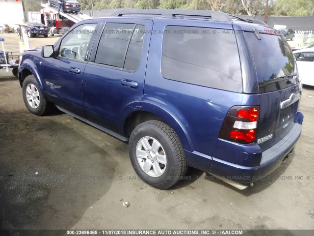 1FMEU63808UA76669 - 2008 FORD EXPLORER XLT BLUE photo 3