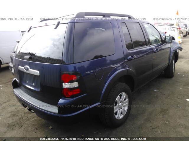 1FMEU63808UA76669 - 2008 FORD EXPLORER XLT BLUE photo 4