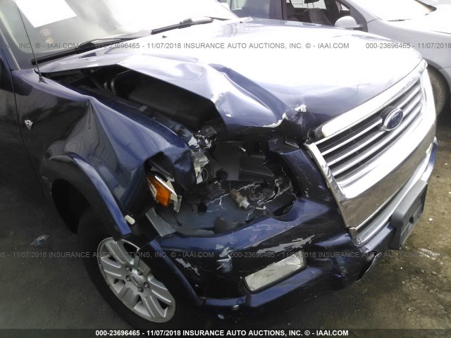 1FMEU63808UA76669 - 2008 FORD EXPLORER XLT BLUE photo 6