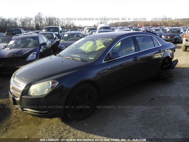 1G1ZC5EB7AF267066 - 2010 CHEVROLET MALIBU 1LT GRAY photo 2