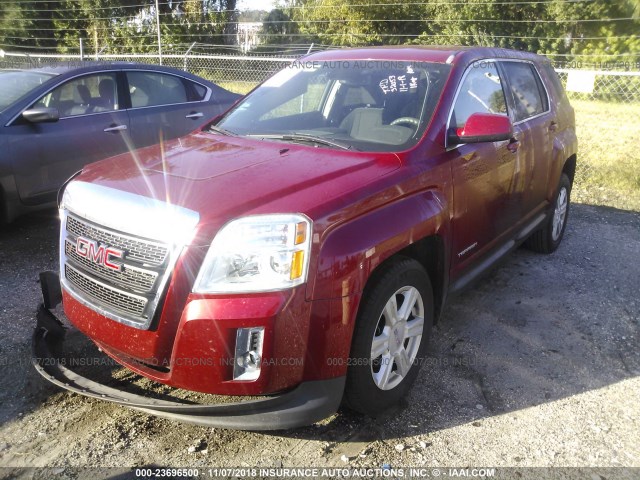 2GKALMEK9F6306826 - 2015 GMC TERRAIN SLE RED photo 2