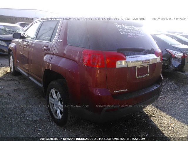 2GKALMEK9F6306826 - 2015 GMC TERRAIN SLE RED photo 3