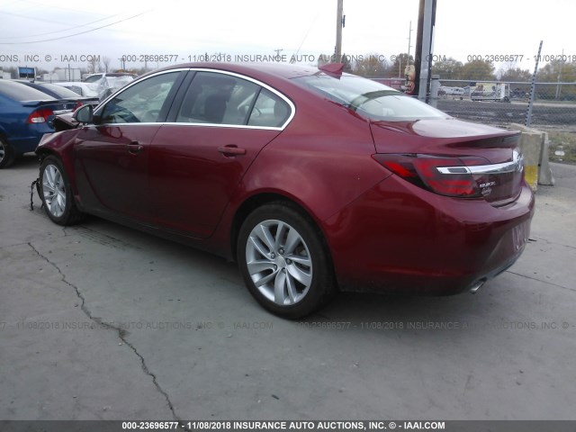 2G4GK5EX2F9247641 - 2015 BUICK REGAL RED photo 3