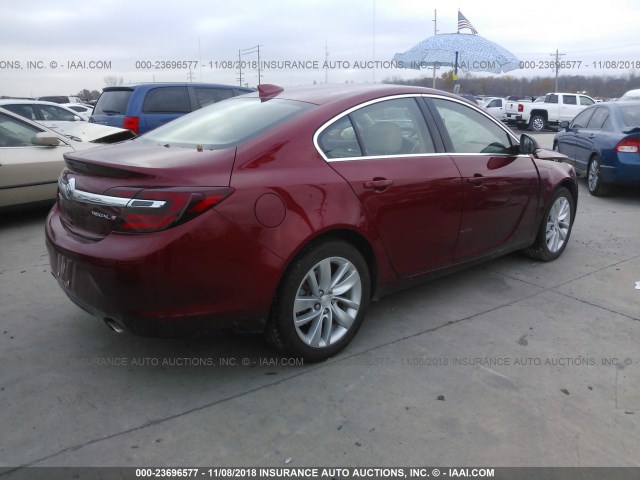 2G4GK5EX2F9247641 - 2015 BUICK REGAL RED photo 4