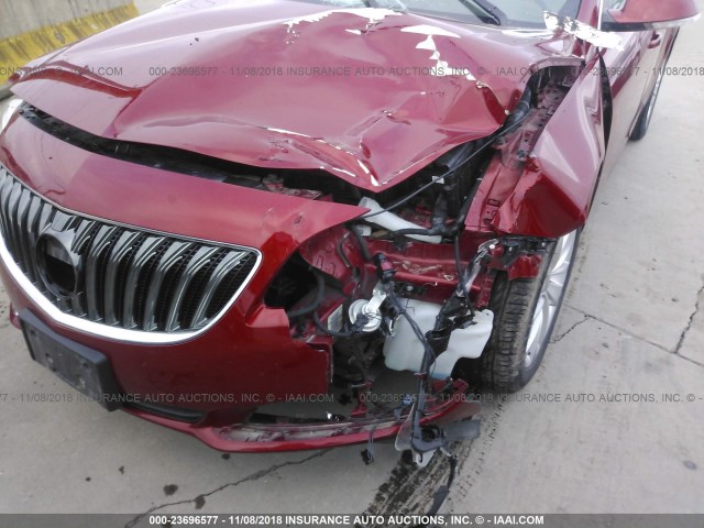 2G4GK5EX2F9247641 - 2015 BUICK REGAL RED photo 6