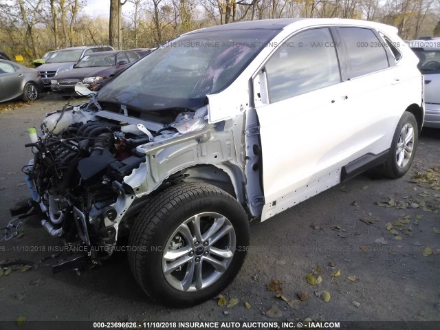 2FMPK3J88HBC35864 - 2017 FORD EDGE SEL WHITE photo 2