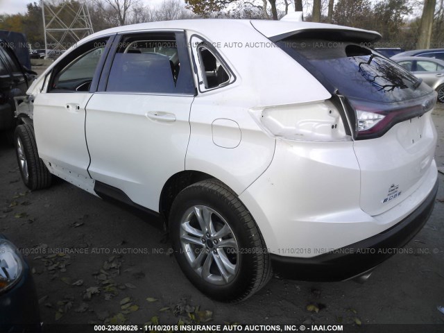 2FMPK3J88HBC35864 - 2017 FORD EDGE SEL WHITE photo 3