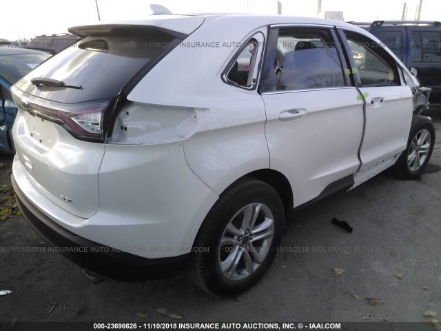 2FMPK3J88HBC35864 - 2017 FORD EDGE SEL WHITE photo 4