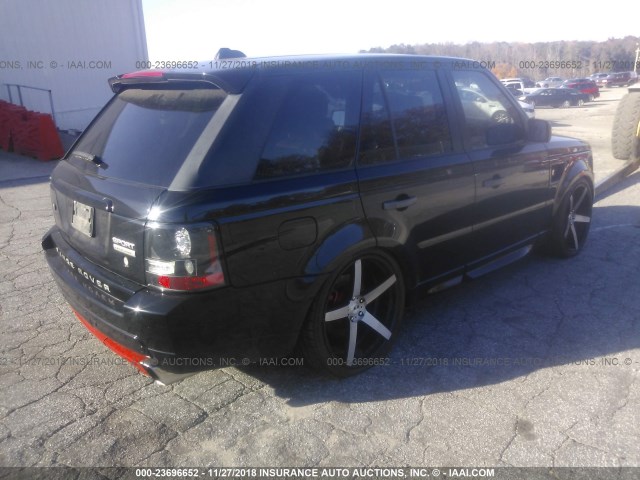 SALSH23408A127163 - 2008 LAND ROVER RANGE ROVER SPORT SUPERCHARGED BLACK photo 4