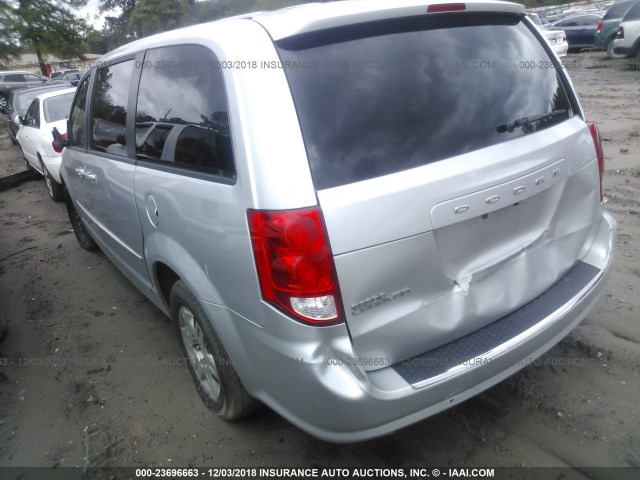 2C4RDGBG7CR153239 - 2012 DODGE GRAND CARAVAN SE SILVER photo 3