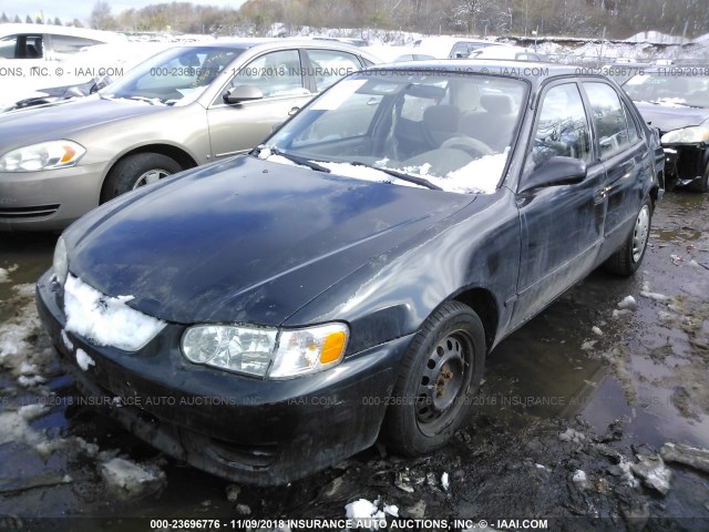 1NXBR12EX1Z430220 - 2001 TOYOTA COROLLA CE/LE/S Dark Blue photo 2