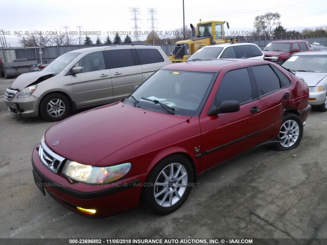 YS3DD58H4Y2024999 - 2000 SAAB 9-3 RED photo 2