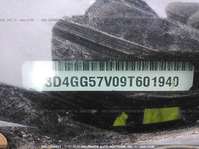 3D4GG57V09T601940 - 2009 DODGE JOURNEY SXT GRAY photo 9