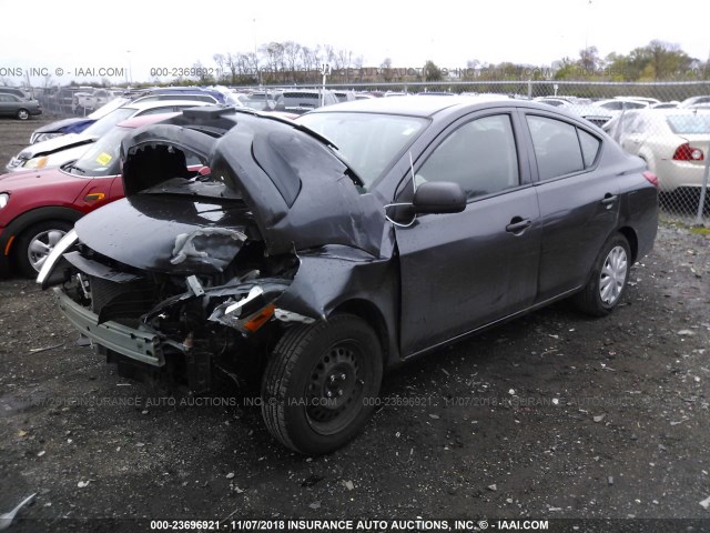 3N1CN7AP6FL916084 - 2015 NISSAN VERSA S/S PLUS/SV/SL GRAY photo 2