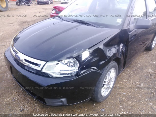 1FAHP35N58W239918 - 2008 FORD FOCUS SE/SEL/SES BLACK photo 6